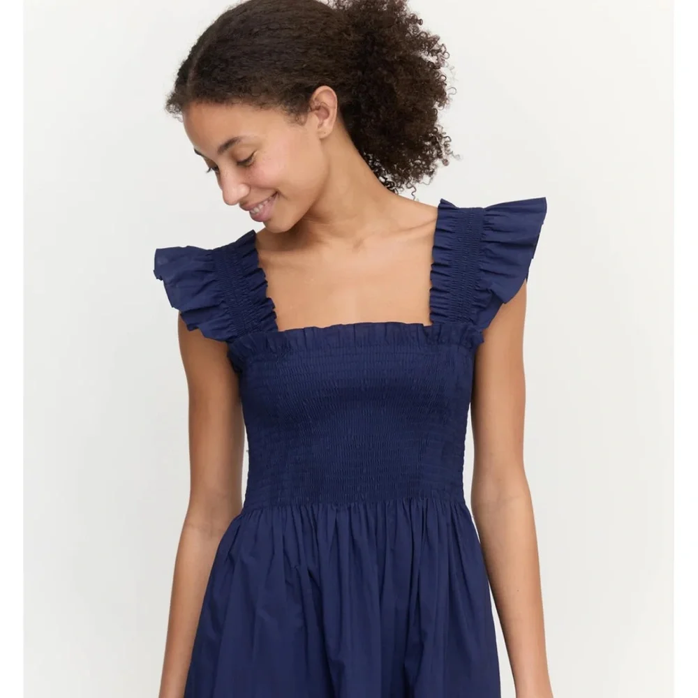 Hill House Ellie Nap Dress in Navy - Picture 3 of 10